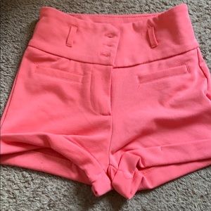 coral 3 button shorts